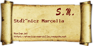 Stánicz Marcella névjegykártya